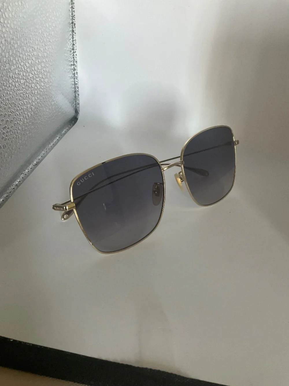 GUCCI GG1030SK 003 Gold/Grey Women Authentic Sunglasses